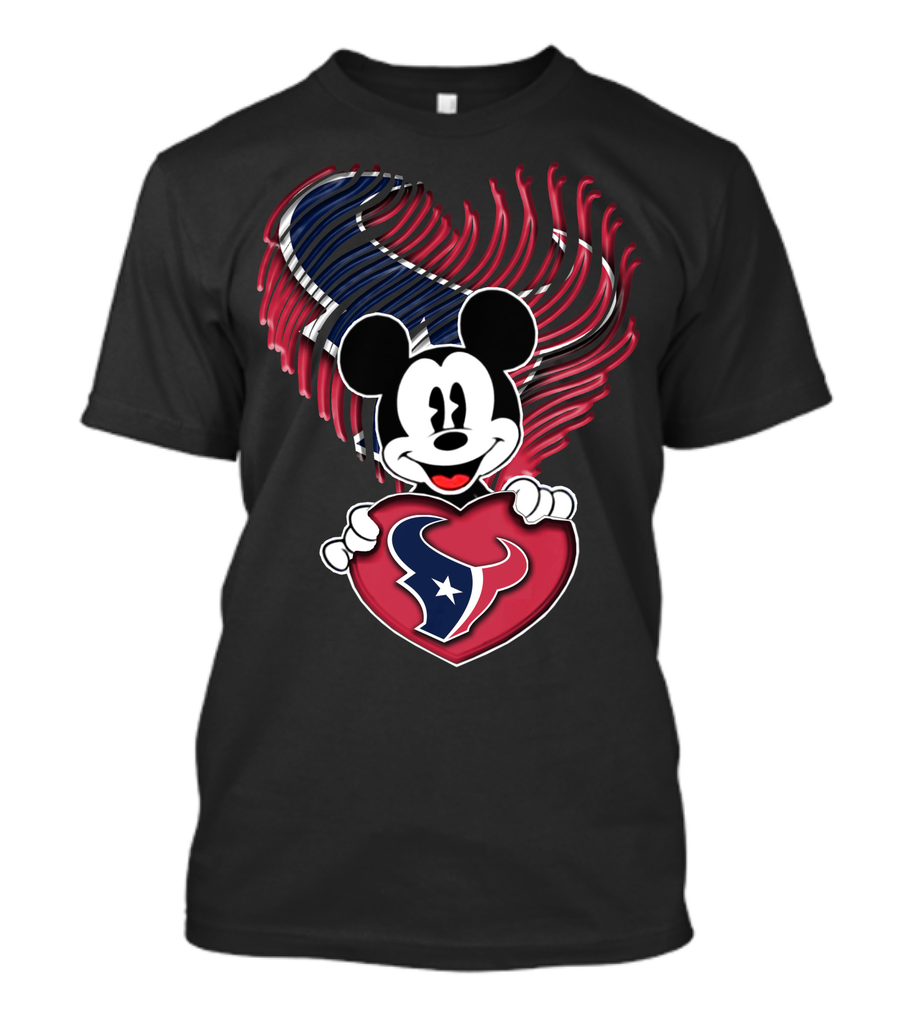 Mick Houston Texans Heart T-Shirt