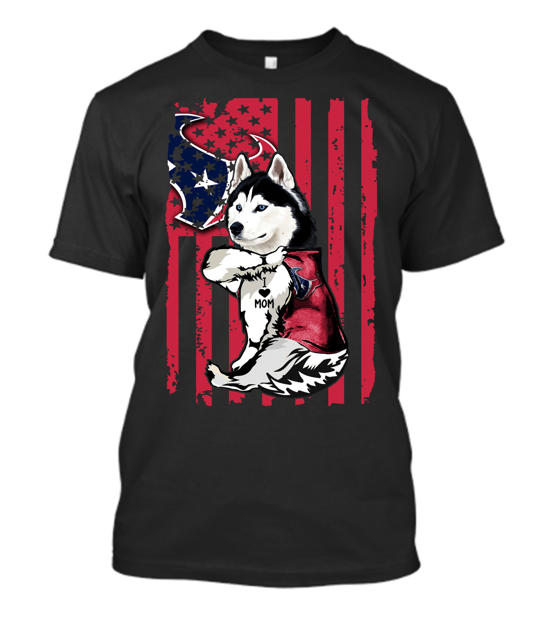 Siberian Husky Mom I Love Houston Texans T-Shirt