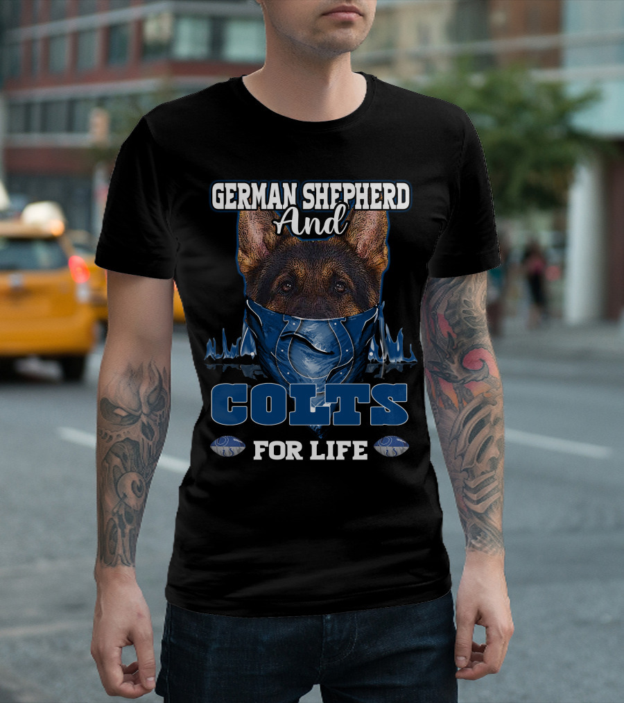 German Shepherd and Colts for Life T-Shirt