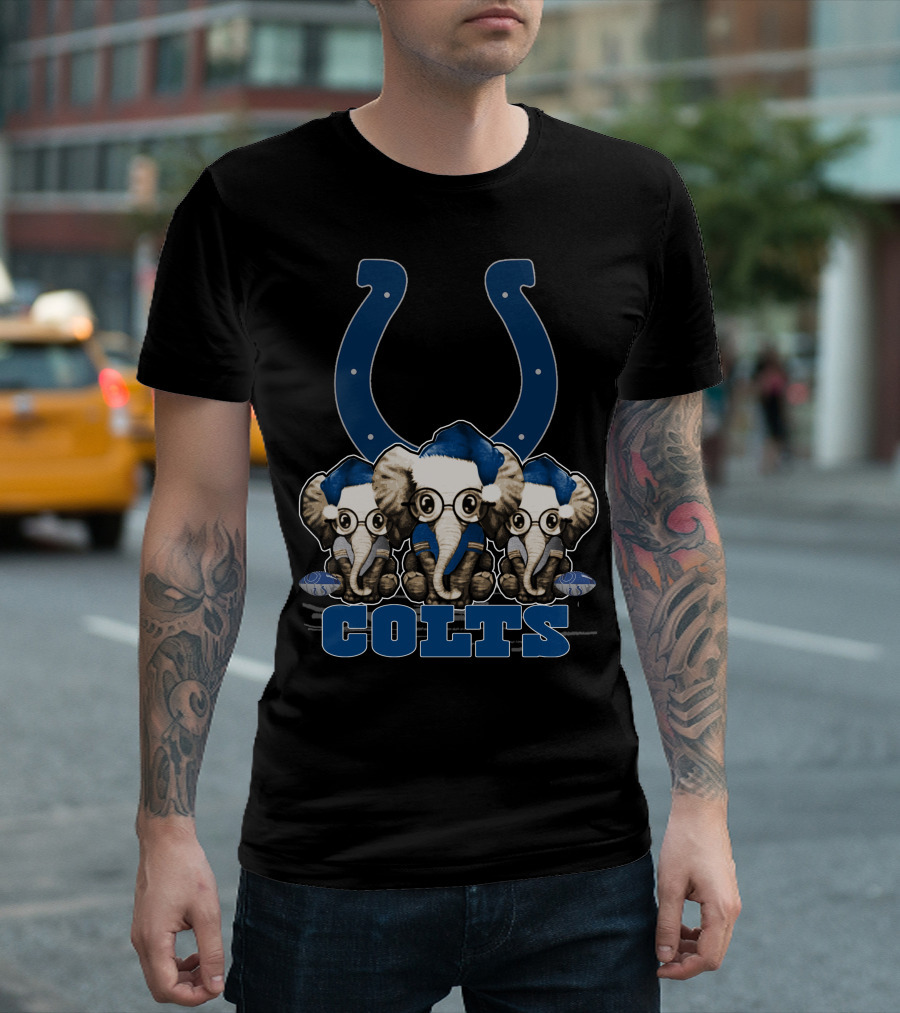Colts Christmas Elephants Indianapolis T-Shirt
