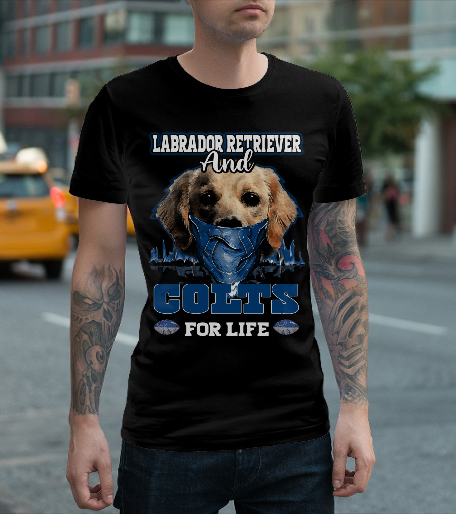 Labrador Retriever and Colts for Life Indianapolis T-Shirt