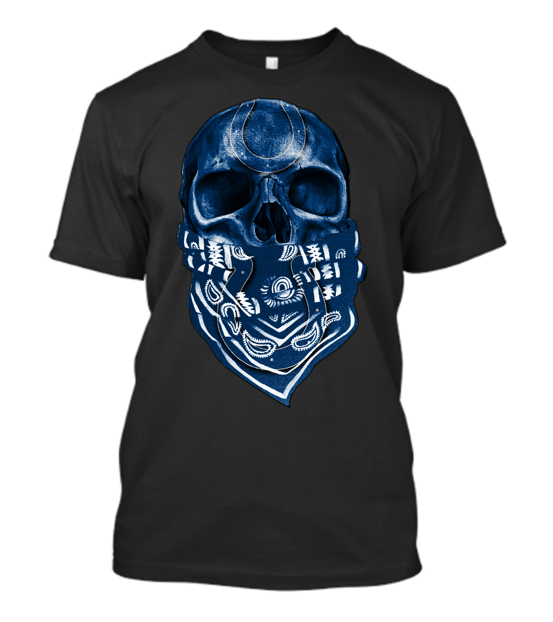 Indianapolis Colts Skull Bandana T-Shirt