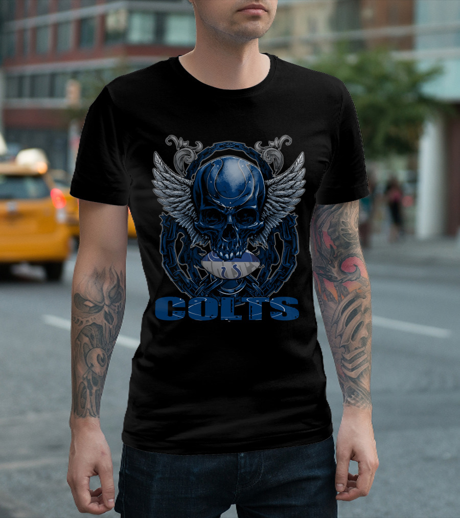 Colts Winged Skull Football Indianapolis T-Shirt