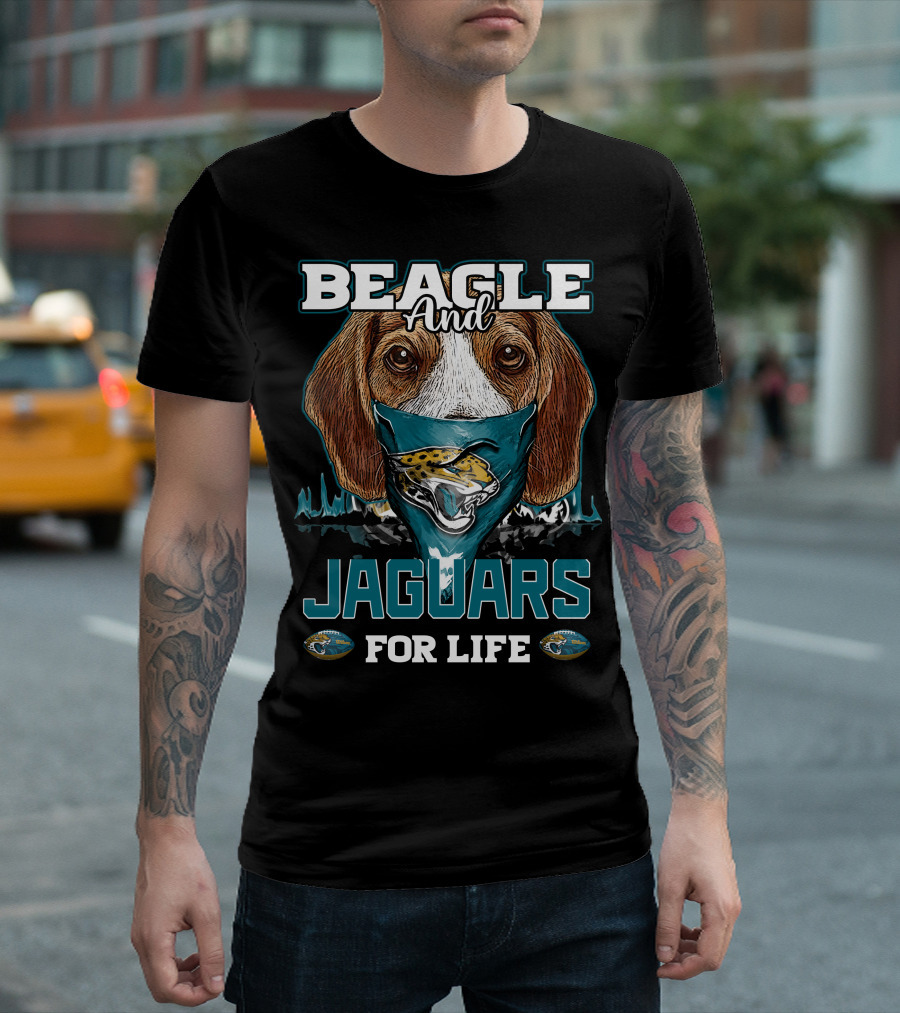 Beagle and Jaguars for Life Jacksonville Fans T-Shirt