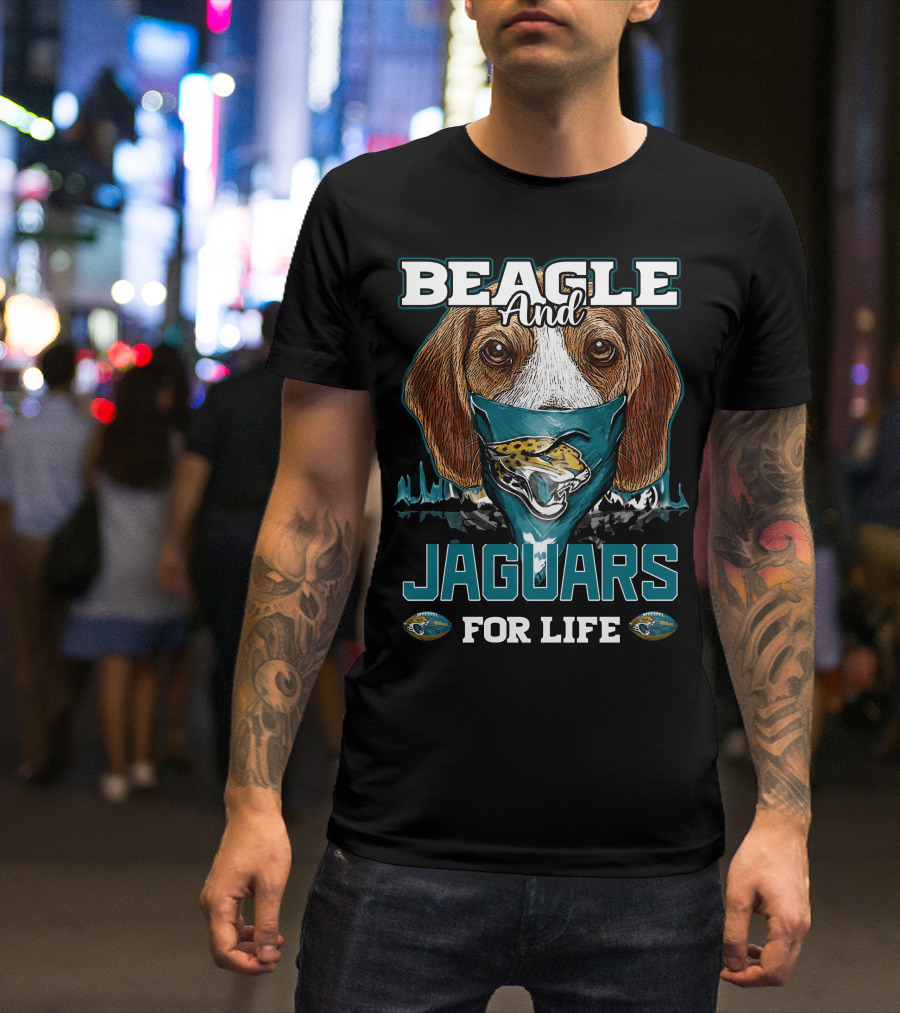 Beagle And Jaguars For Life Jacksonville Fans T-Shirt