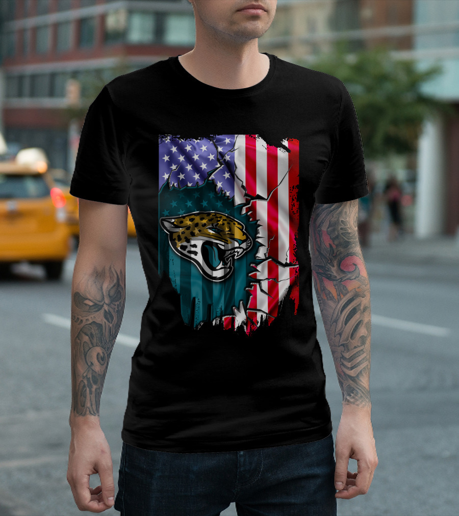 American Flag Jacksonville Jaguars T-Shirt