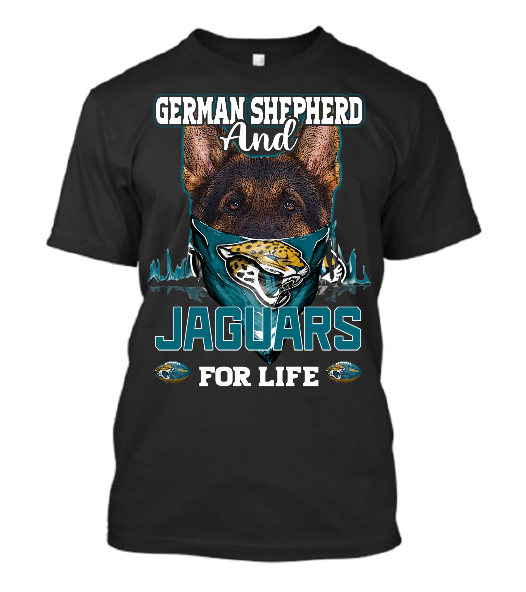 German Shepherd And Jaguars For Life T-Shirt