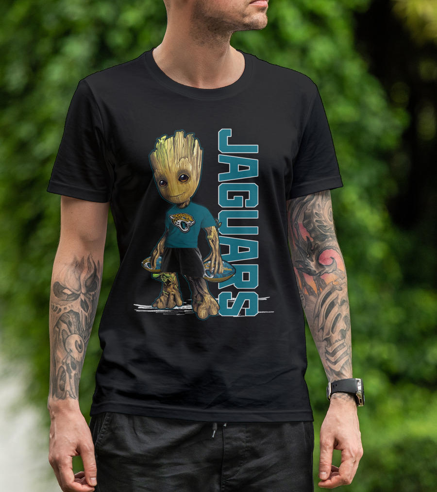 Groot Jacksonville Jaguars Fan Character Football T-Shirt