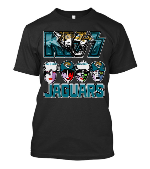 Kiss Jacksonville Jaguars Jaguars Rock Band Faces T-Shirt