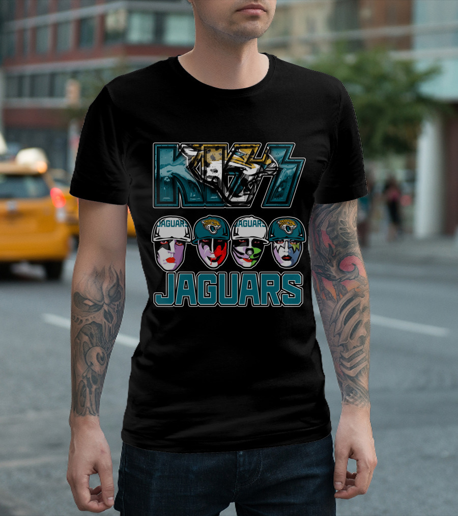 Kiss Jacksonville Jaguars Jaguars Rock Band Faces T-Shirt