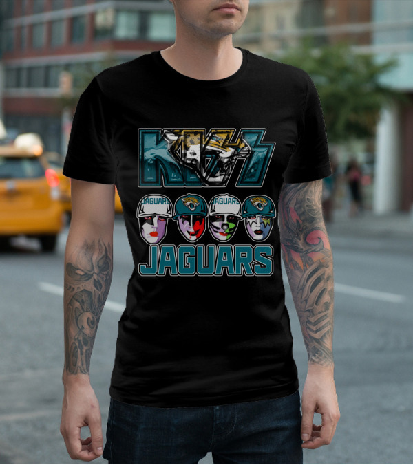 Kiss Jacksonville Jaguars Jaguars Rock Band Faces T-Shirt