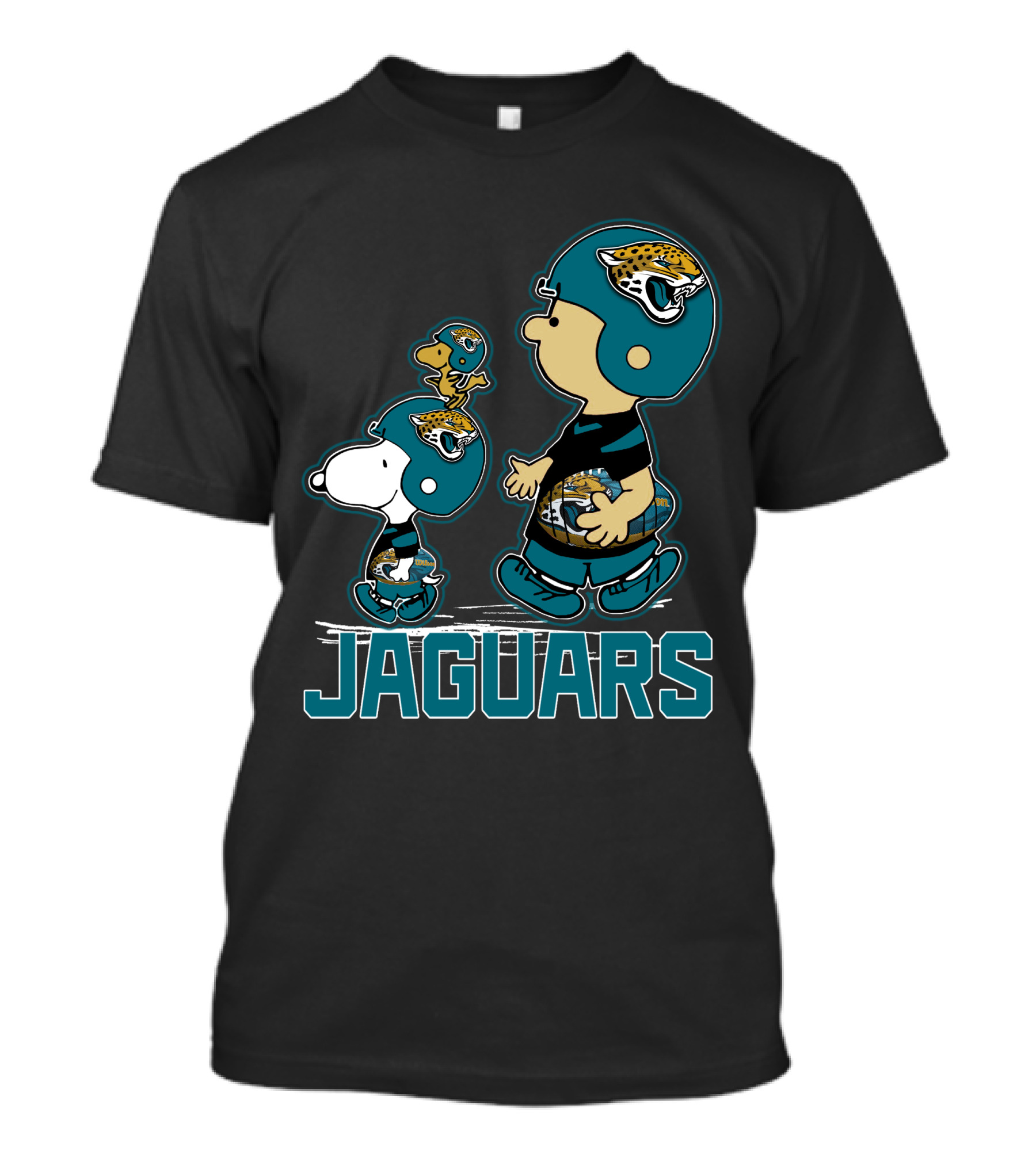 Snpfootball Jaguars Peanuts Characters Jacksonville Jaguars T-Shirt