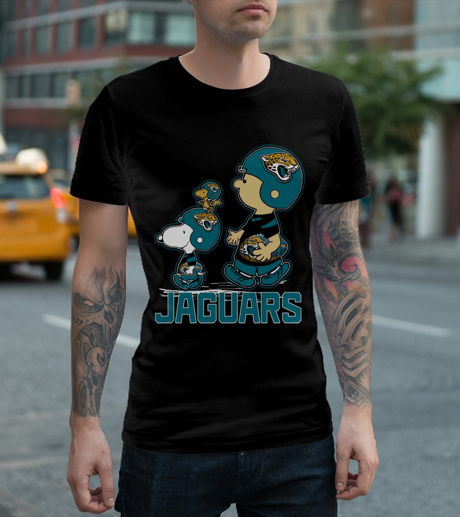 Snpfootball Jaguars Peanuts Characters Jacksonville Jaguars T-Shirt