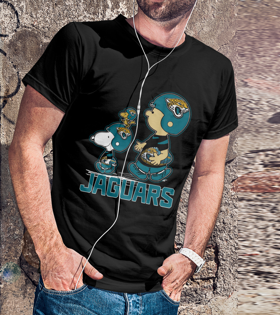 Snpfootball Jaguars Peanuts Characters Jacksonville Jaguars T-Shirt