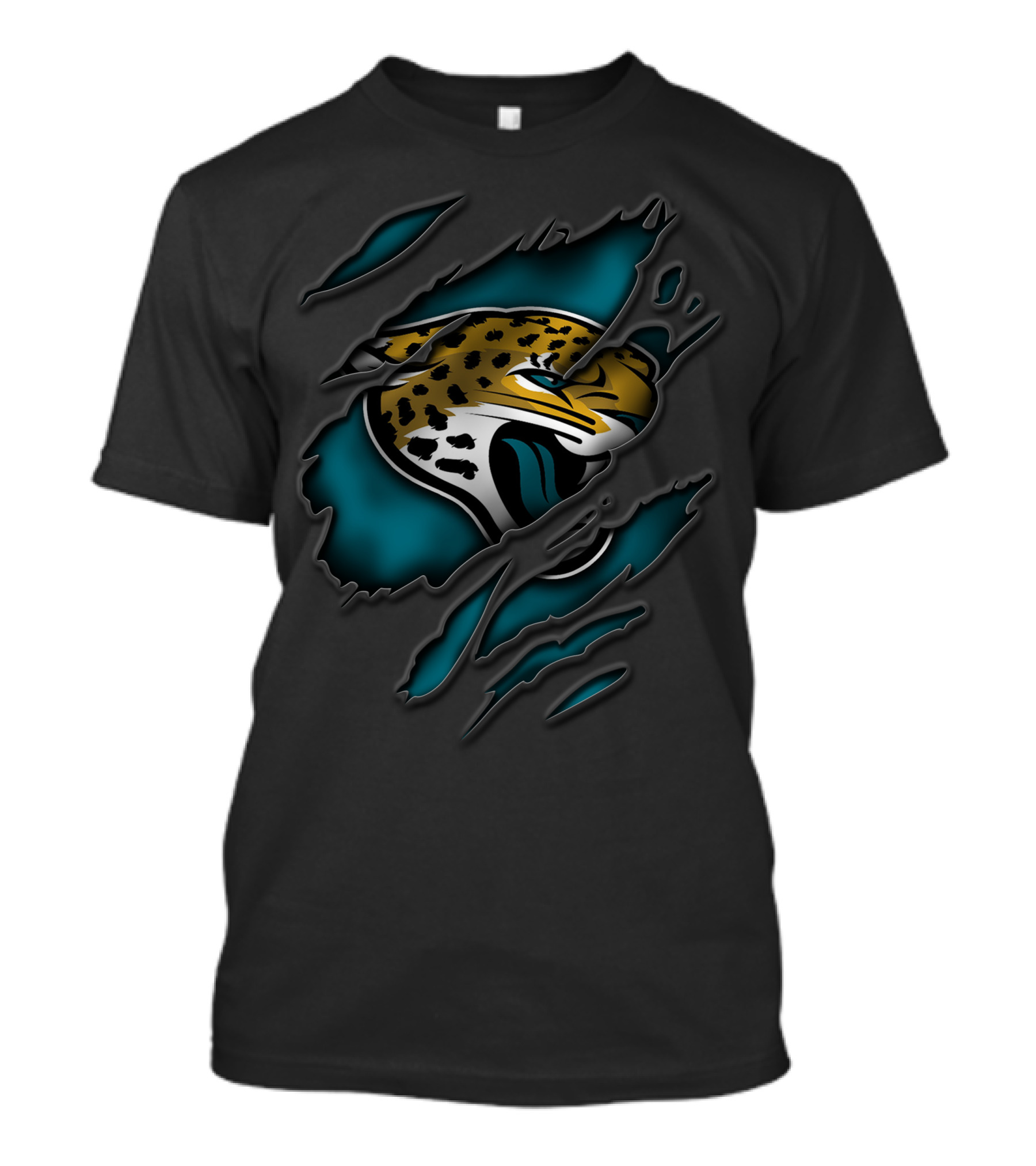 Torn Jacksonville Jaguars Claw Slash T-Shirt