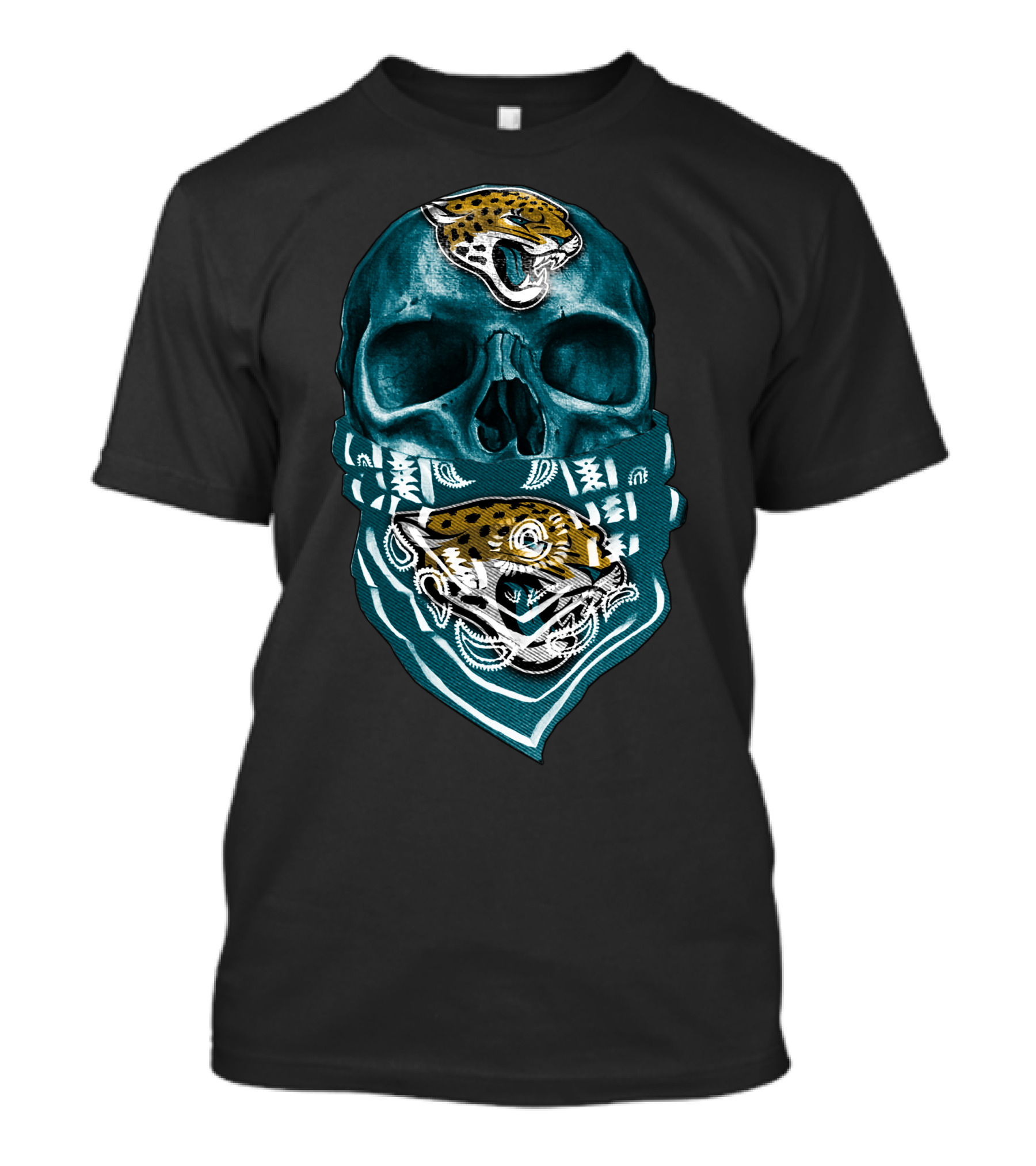 Skull Jacksonville Jaguars Bandana T-Shirt