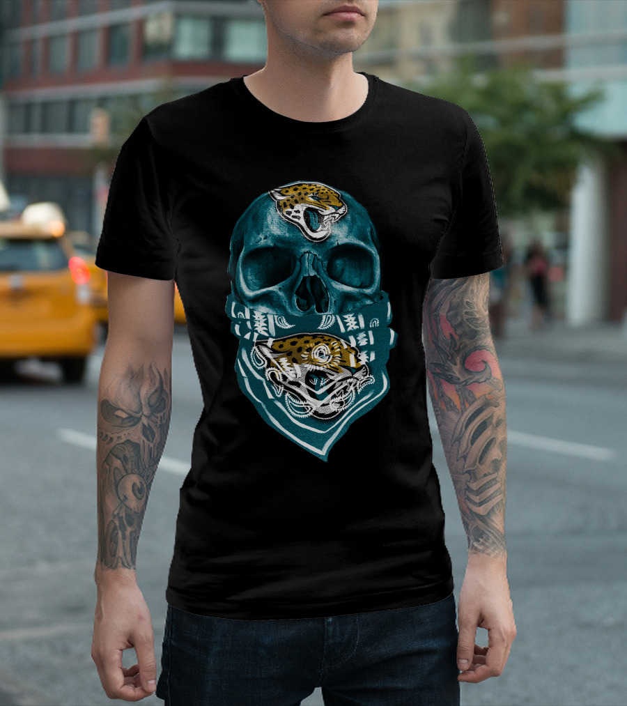 Skull Jacksonville Jaguars Bandana T-Shirt