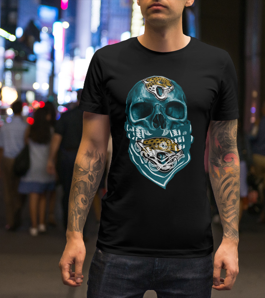 Skull Jacksonville Jaguars Bandana T-Shirt