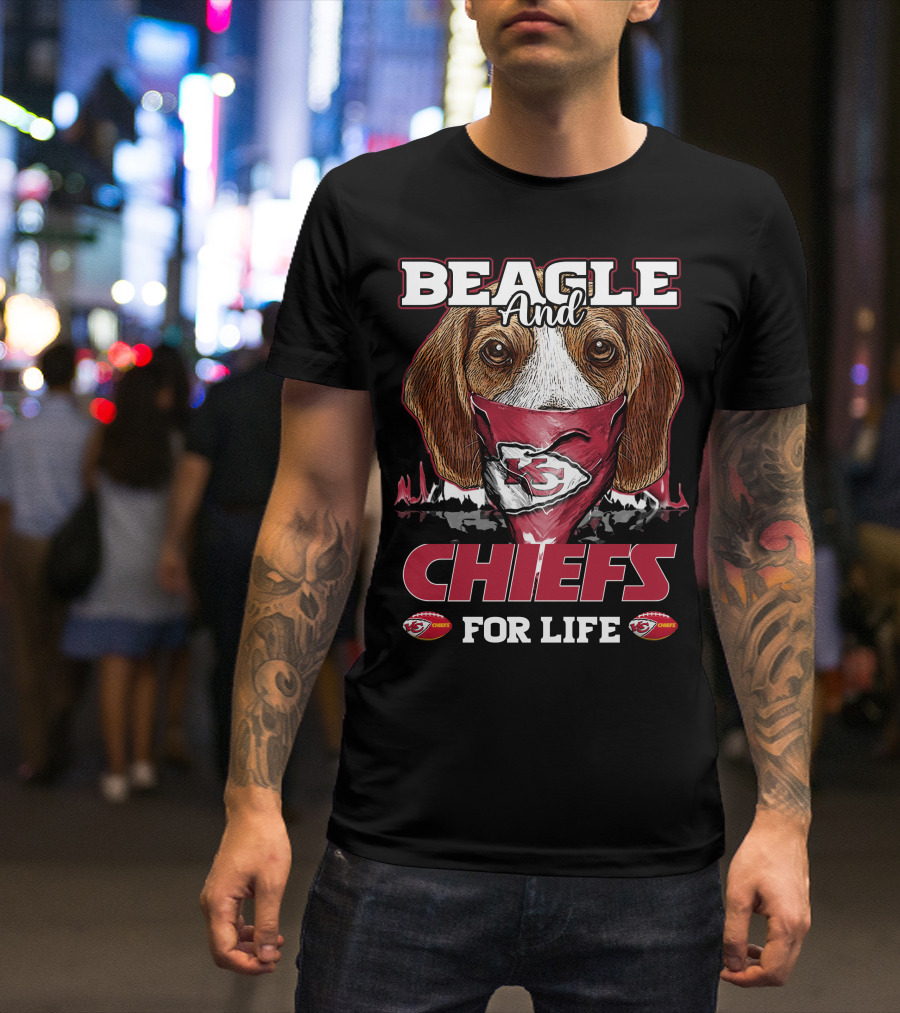 Beagle And Chiefs For Life Kansas City Chiefs T-Shirt