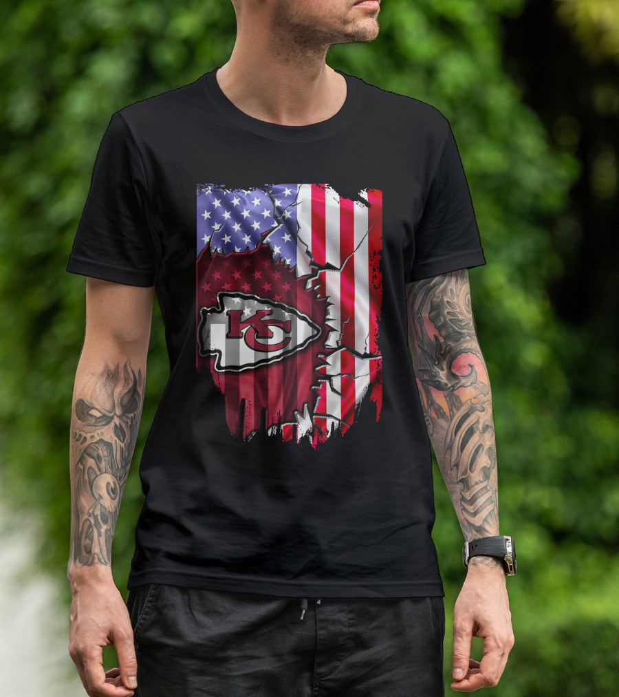 Kansas City Chiefs American Flag T-Shirt