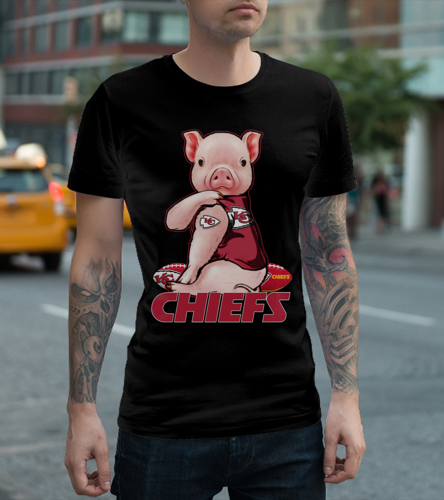 Kansas City Chiefs Pig Cute Mascot Fan T-Shirt