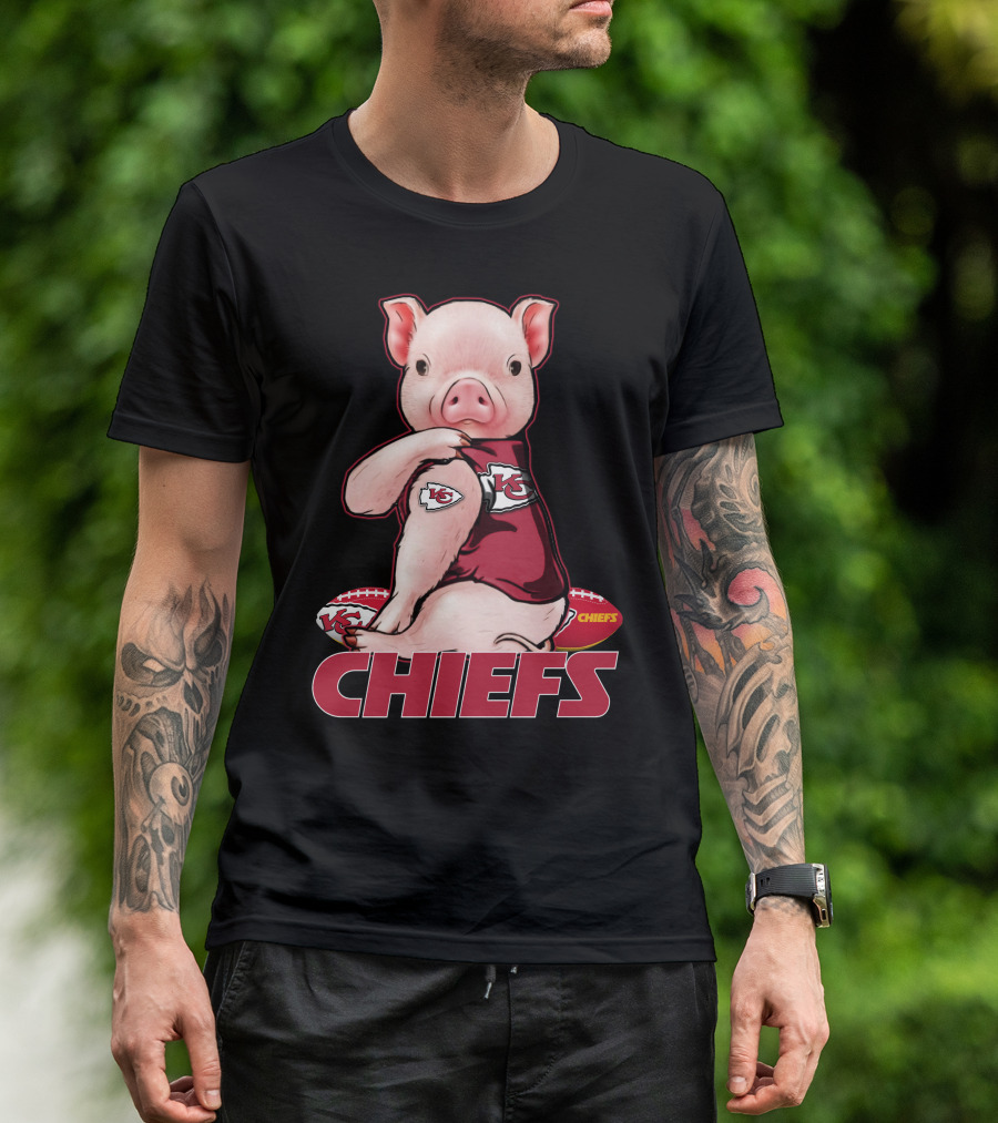 Kansas City Chiefs Pig Cute Mascot Fan T-Shirt