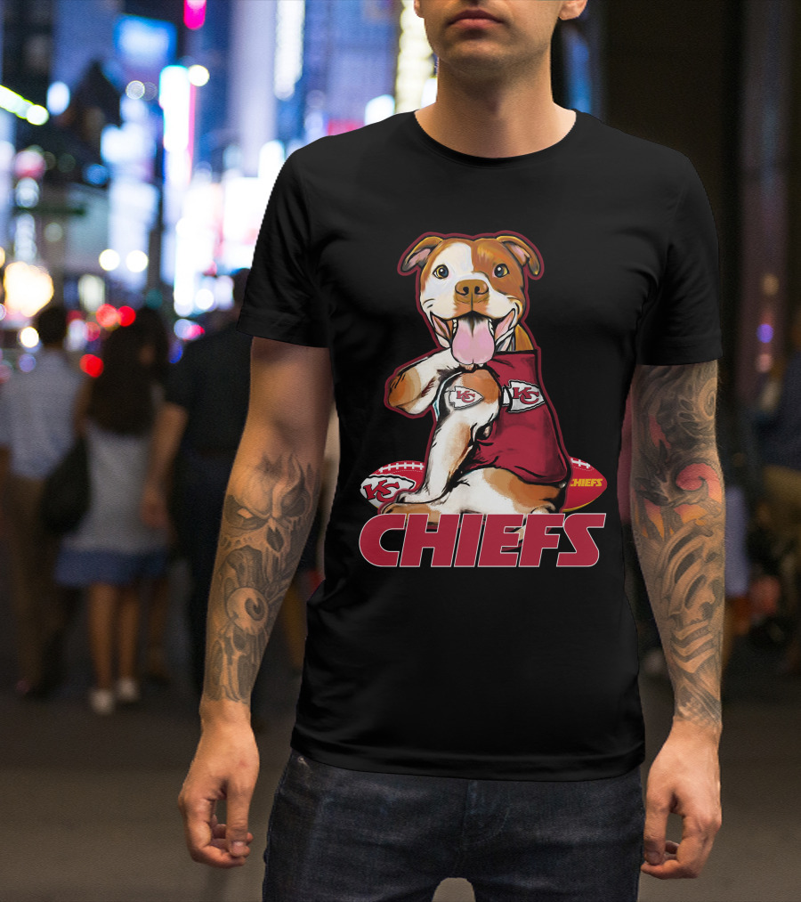 Kansas City Chiefs Pitbull Football Dog Chiefs T-Shirt