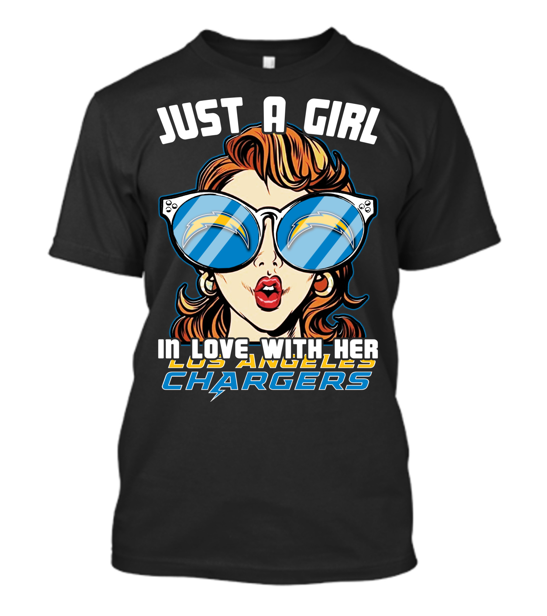 Just A Girl In Love With Her Los Angeles Chargers T-Shirt