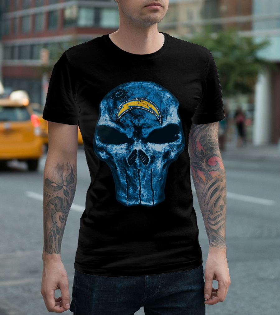 Los Angeles Chargers Skull Bolt T-Shirt