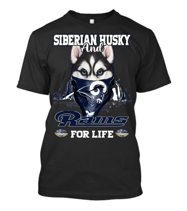 Siberian Husky And Rams For Life T-Shirt