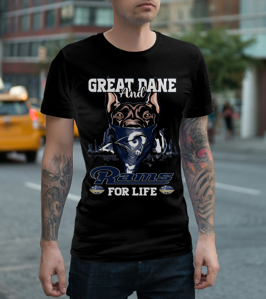 Great Dane And Rams For Life T-Shirt