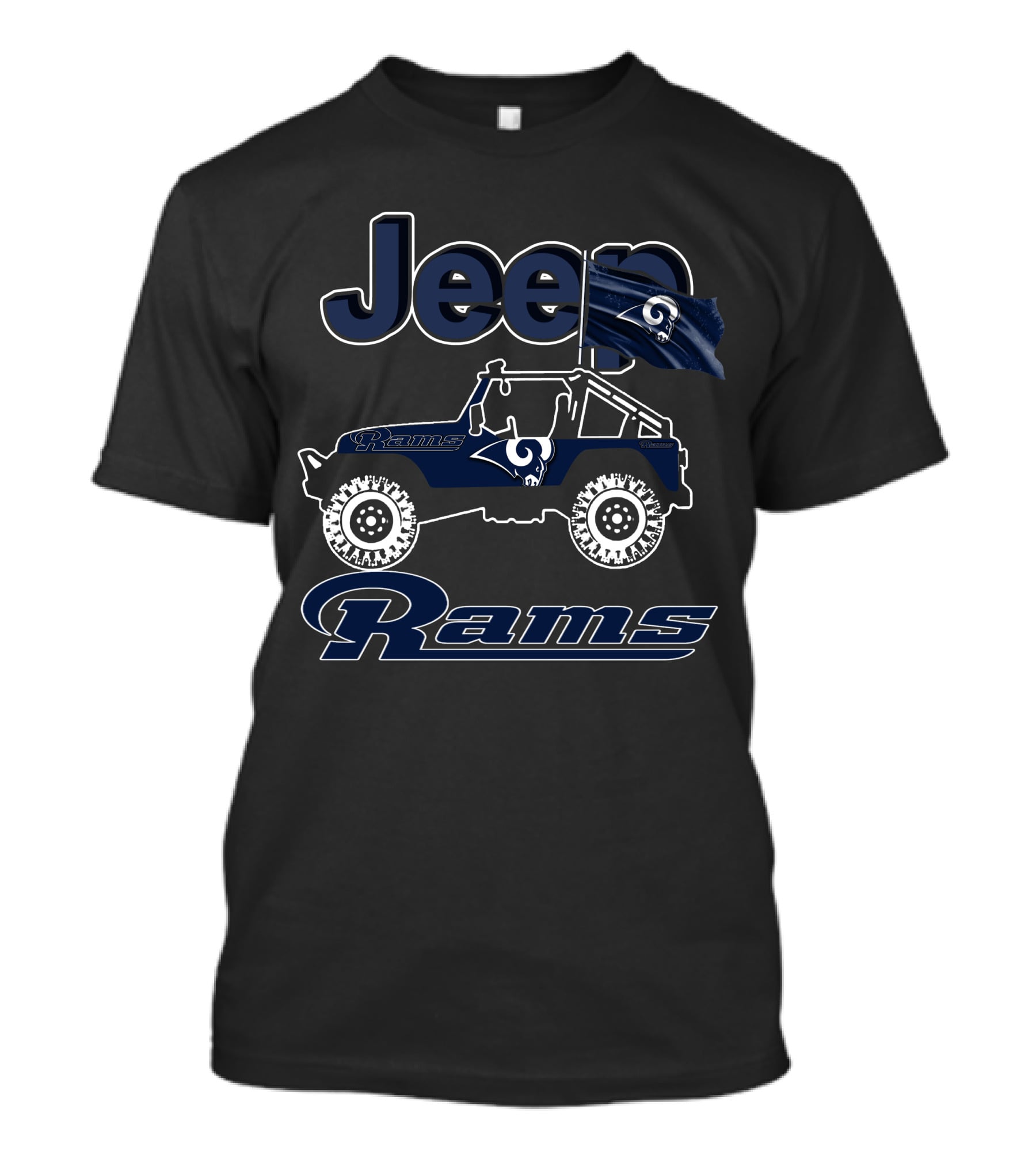 Jeep Los Angeles Rams Off-Road Adventure Fan Gear T-Shirt