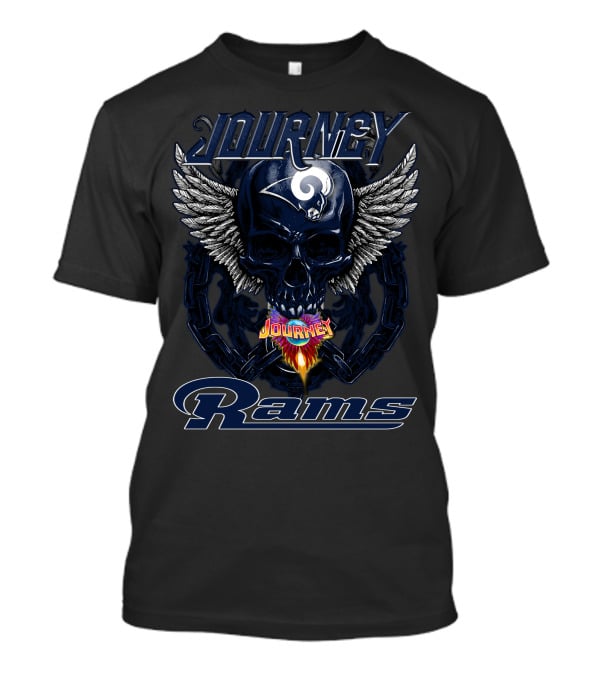 Journey Los Angeles Rams Skull Wings T-Shirt