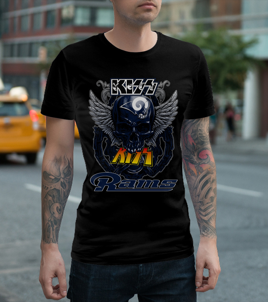 Kiss Rams Skull Wings T-Shirt
