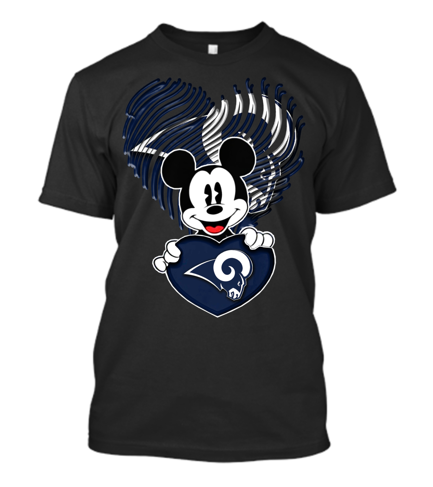 Mick Heart Los Angeles Rams T-Shirt
