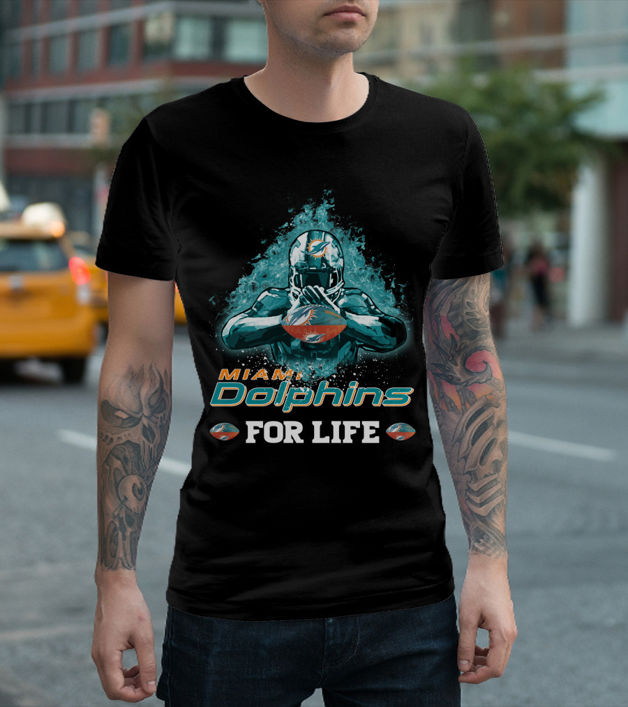 Miami Dolphins For Life Football T-Shirt