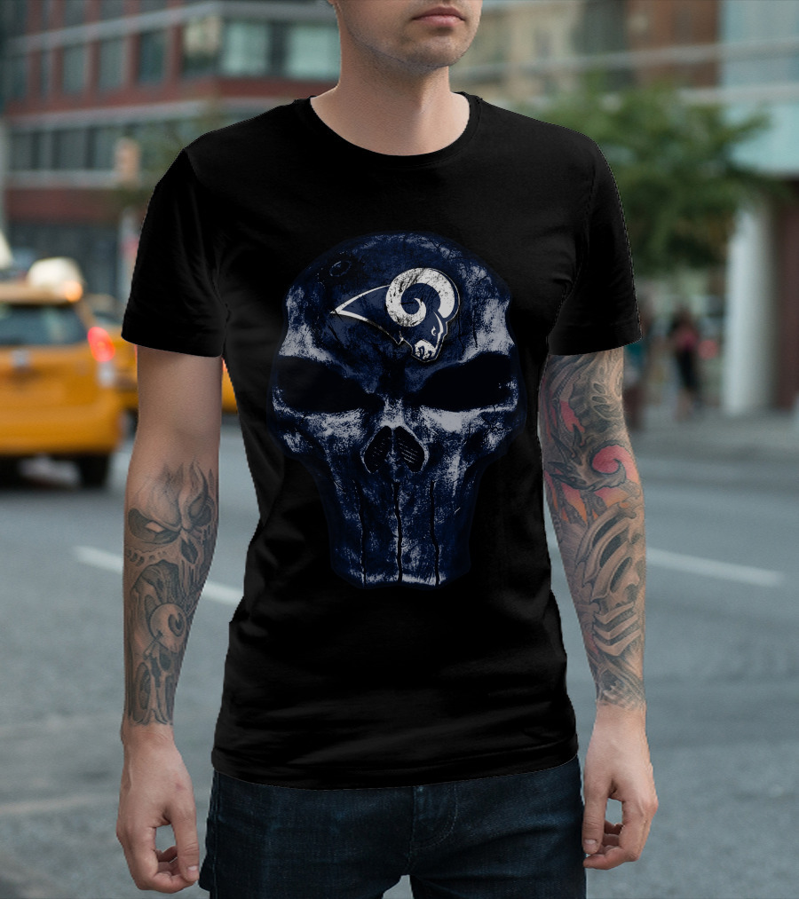 Skull Los Angeles Rams T-Shirt