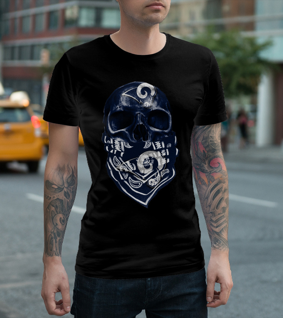 Los Angeles Rams Skull Bandana T-Shirt