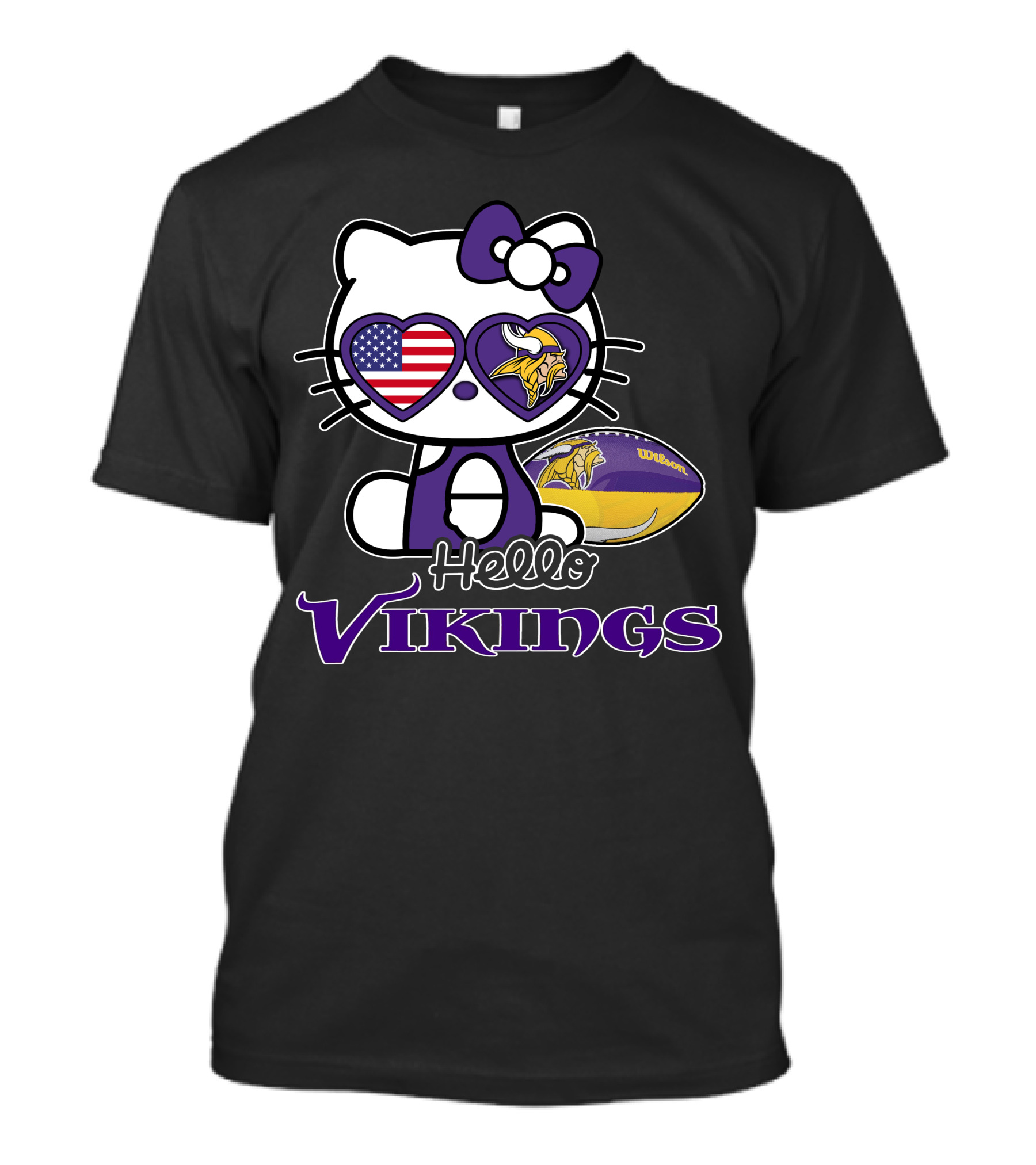 Hello Kitty Minnesota Vikings Football Fan T-Shirt