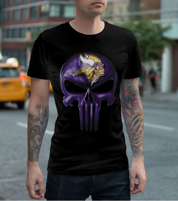 Skull Minnesota Vikings T-Shirt