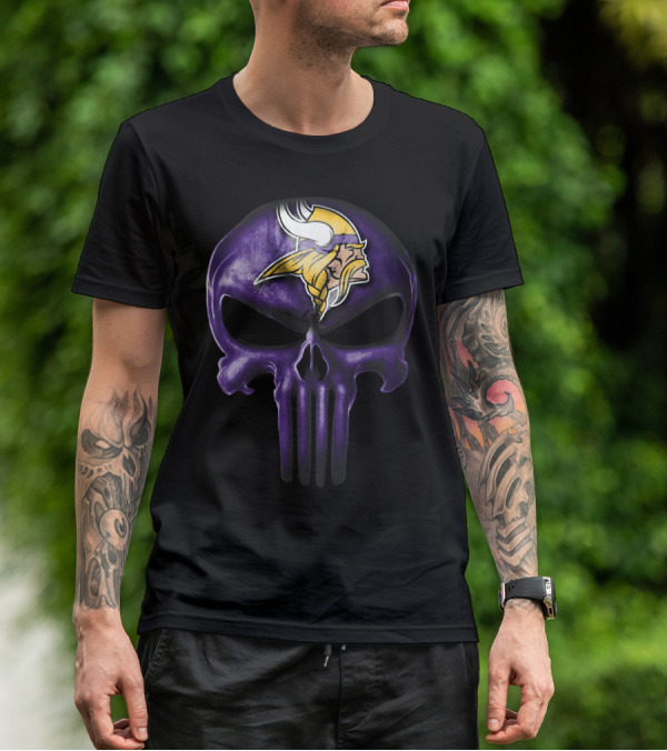 Skull Minnesota Vikings T-Shirt