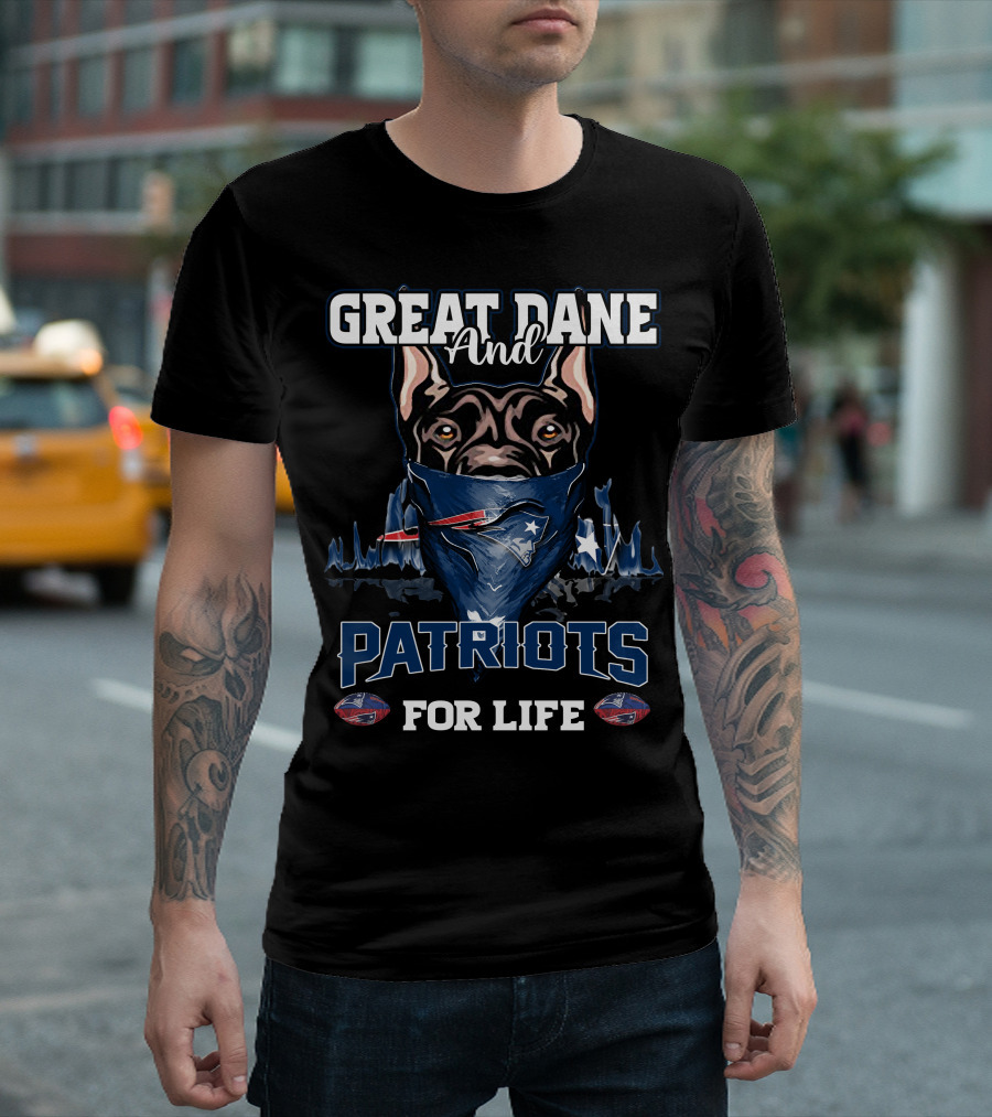 Great Dane And Patriots For Life T-Shirt