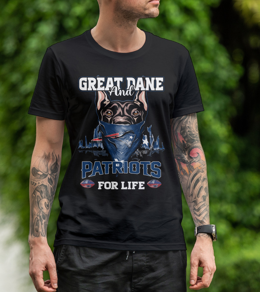 Great Dane And Patriots For Life T-Shirt