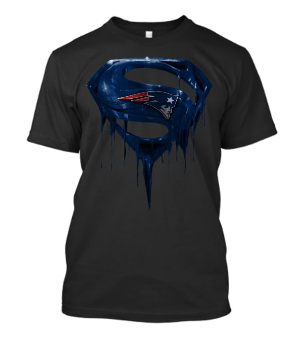 New England Patriots Dripping Superman T-Shirt