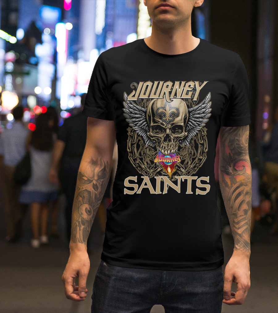 Journey Saints Skull Wings T-Shirt