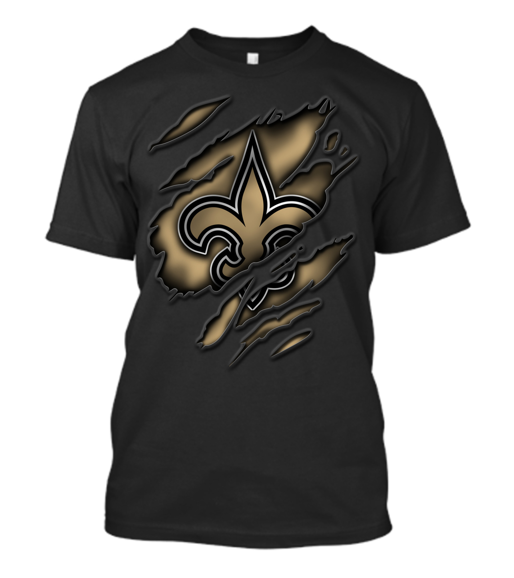 Torn V3 New Orleans Saints Fleur-de-Lis T-Shirt