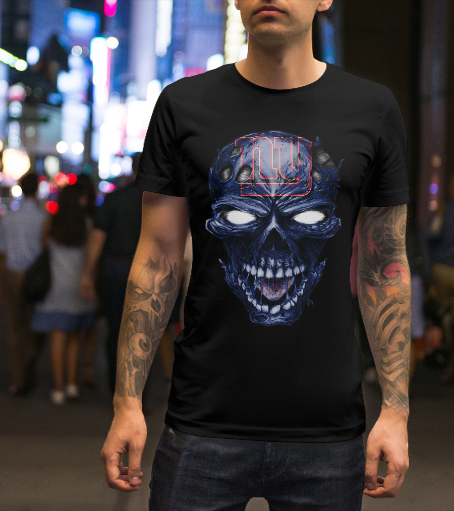 Skull V2 New York Giants NY T-Shirt