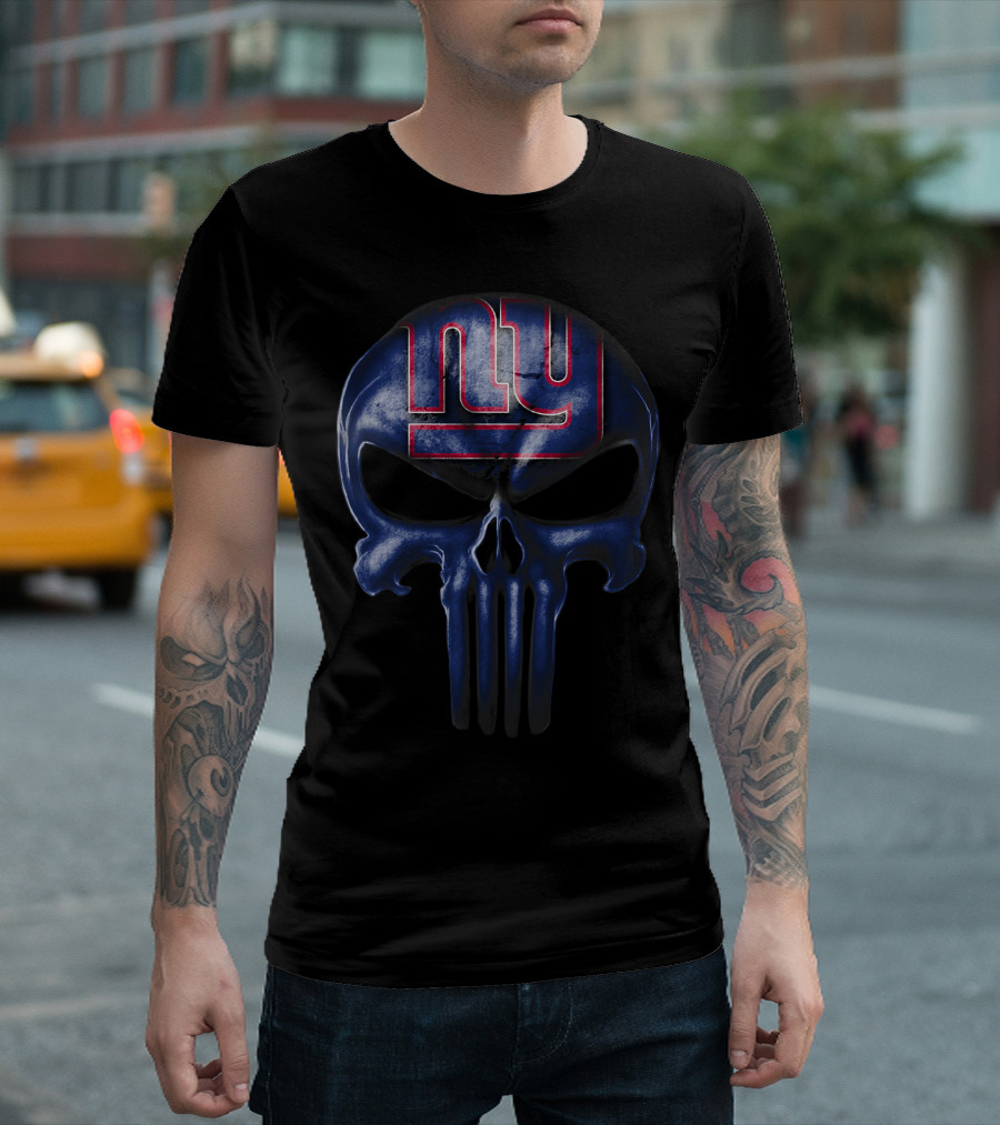 New York Giants Skull V3 T-Shirt