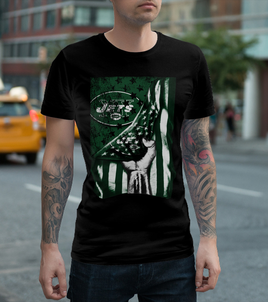 Jets Flag New York Symbol Stars Stripes T-Shirt