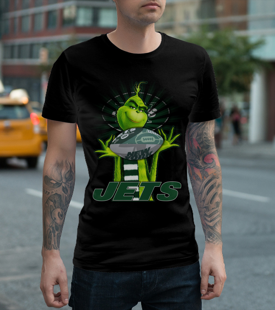Grinch New York Jets Football Fan T-Shirt